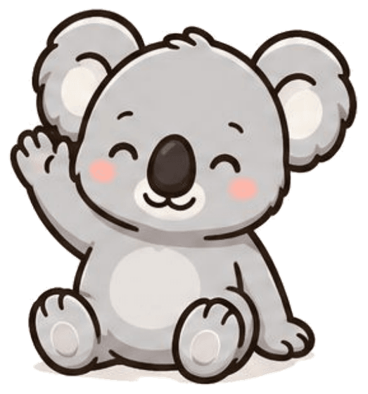 Koda the koala waving hello