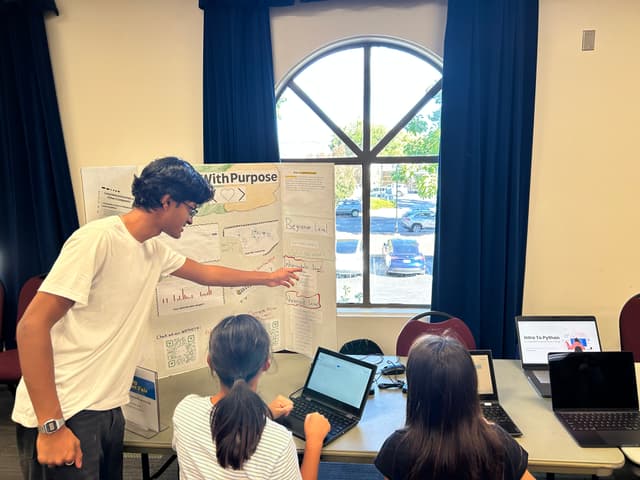 Volunteer presenting